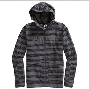 Burton Black and Gray Striped Hoodie